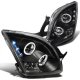 Ford Fusion 2006-2009 Black Dual Halo Projector Headlights with LED