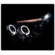 Honda Civic 2001-2003 Smoked Halo Projector Headlights with LED