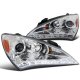 Hyundai Genesis 2010-2012 Chrome Projector Headlights LED DRL