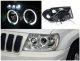 Jeep Grand Cherokee 1999-2004 Clear Dual Halo Projector Headlights with LED