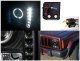 Jeep Cherokee 1997-2001 Black Halo Projector Headlights LED DRL