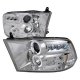Dodge Ram 2009-2018 Clear Dual Halo Projector Headlights with LED