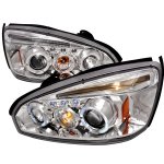 Chevy Malibu 2004-2007 Clear Dual Halo Projector Headlights with LED