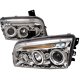Dodge Charger 2006-2010 Clear Halo Projector Headlights with LED