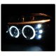 Dodge Durango 1998-2003 Smoked Halo Projector Headlights with LED