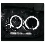 Ford F150 2004-2008 Clear Dual Halo Projector Headlights with LED