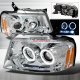 Ford F150 2004-2008 Clear CCFL Halo Projector Headlights with LED