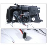 Ford F150 2004-2008 Black Dual Halo Projector Headlights with LED