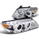 BMW 3 Series Sedan 2006-2008 Chrome Halo Projector Headlights LED