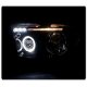 Toyota Tundra 2007-2013 Smoked Halo Projector Headlights LED Eyebrow