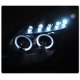 Toyota Celica 2000-2005 Black Halo Projector Headlights with LED