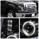 Ford F150 2009-2014 Smoked Halo Projector Headlights with LED