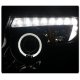 Ford Edge 2007-2010 Black Projector Headlights Halo LED DRL