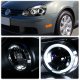 VW Golf 2006-2008 Black Halo Projector Headlights with LED