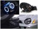 Subaru Impreza 2002-2003 Smoked Halo Projector Headlights with LED