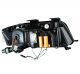 Audi A6 2002-2004 Black Projector Headlights with LED Corner Lights