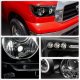 Toyota Tundra 2007-2013 Black Projector Headlights with LED Eyebrow