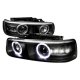 Chevy Silverado 1999-2002 Projector Headlights Black Halo LED