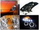 Nissan 350Z 2003-2005 Black Halo Projector Headlights with LED