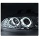 Honda Civic 1992-1995 Clear Dual Halo Projector Headlights with LED