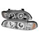 BMW 5 Series 2001-2003 Chrome Projector Headlights Halo LED