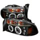 Dodge Durango 1998-2003 Black CCFL Halo Projector Headlights with LED