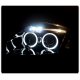 Mitsubishi Eclipse 2006-2012 Smoked Halo Projector Headlights with LED
