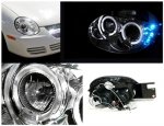 Dodge Neon SRT-4 2003-2005 Clear Dual Halo Projector Headlights with LED