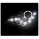 VW Passat 2006-2009 Black Projector Headlights Halo LED DRL