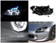 Honda S2000 2004-2009 Black Halo Projector Headlights with LED
