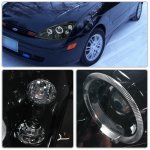 Ford Focus 2000-2004 Smoked Halo Projector Headlights with LED