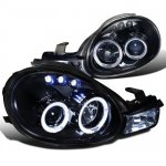 Dodge Neon 2000-2002 Smoked Halo Projector Headlights with LED