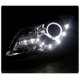 VW Passat 2006-2009 Chrome Projector Headlights Halo LED DRL