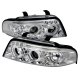 Audi A4 2000-2001 Clear Halo Projector Headlights with LED