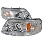 Ford F150 1997-2003 Clear Halo Projector Headlights with LED Eyebrow
