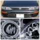 Toyota Corolla 1993-1997 Clear Halo Projector Headlights with LED