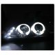 Honda Civic 1992-1995 JDM Black Dual Halo Projector Headlights with LED
