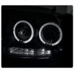 Ford F150 2004-2008 Black Dual Halo Projector Headlights with LED
