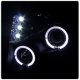 Chevy Avalanche 2007-2013 Black Halo Projector Headlights LED Eyebrow