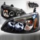 Honda Civic 2001-2003 Black CCFL Halo Projector Headlights with LED