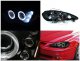 Pontiac Grand AM 1999-2005 Black Dual Halo Projector Headlights with LED