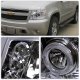 Chevy Avalanche 2007-2013 Clear Halo Projector Headlights LED Eyebrow