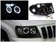 Jeep Grand Cherokee 1999-2004 Black Dual Halo Projector Headlights with LED