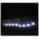 Mitsubishi Lancer 2008-2017 Chrome Projector Headlights LED DRL