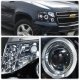 Chevy Tahoe 2007-2014 Smoked Halo Projector Headlights LED Eyebrow