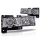 Chevy 1500 Pickup 1988-1998 Clear Halo Projector Headlights