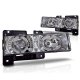 Chevy Suburban 1992-1999 Clear Halo Projector Headlights