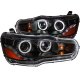 Mitsubishi Lancer 2008-2015 Projector Headlights Black CCFL Halo LED
