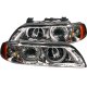 BMW 5 Series 1997-2003 Projector Headlights Chrome Halo