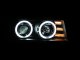 Chevy Colorado 2004-2013 Black Projector Headlights with CCFL Halo